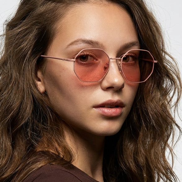 Women's octagonal sunglasses with elegant metal accents Stornfield