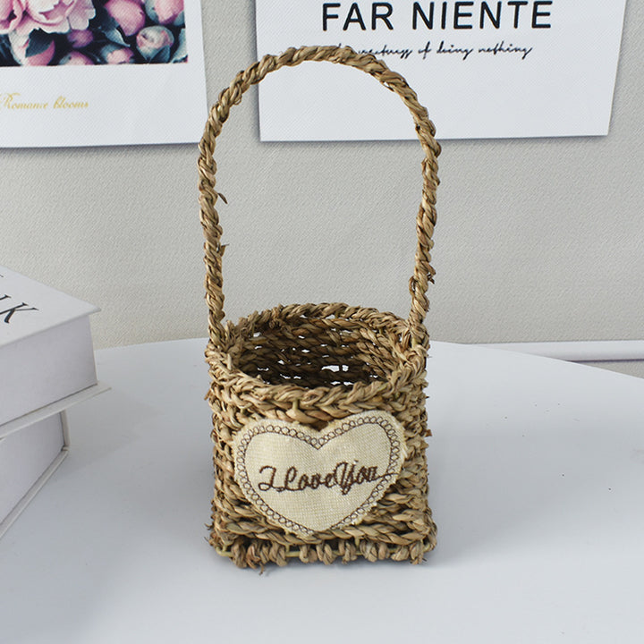 Handwoven Decorative Flower Basket Stornfield