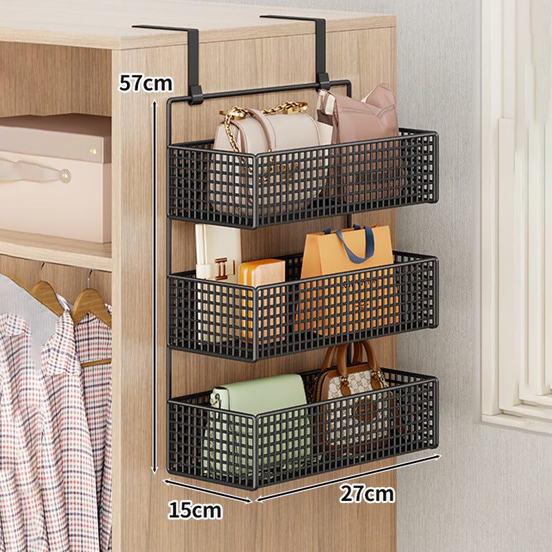 Overdoor Mesh Storage Organizer with Hooks