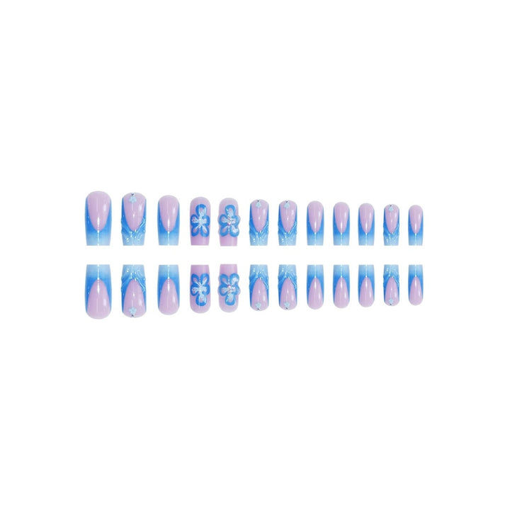 Artistic Floral Acrylic Press-On Nails Stornfield
