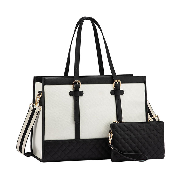 Elegant Tote Bag with Removable Cosmetic Pouch Stornfield
