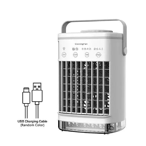 Unisex One Size Compact USB Rechargeable Vaporizer Personal Air Cooler with Removable Water Tank and Carry Handle Stornfield