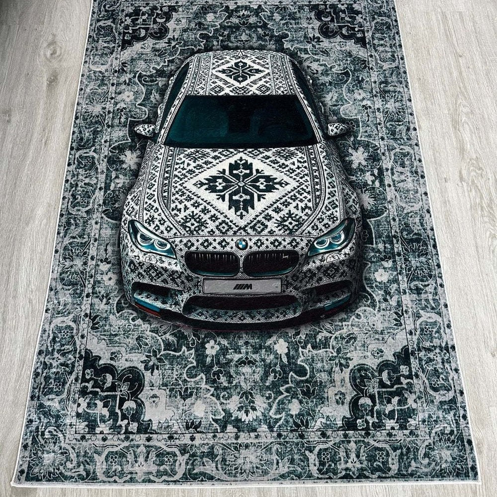 Decorative Auto-Themed Area Rug