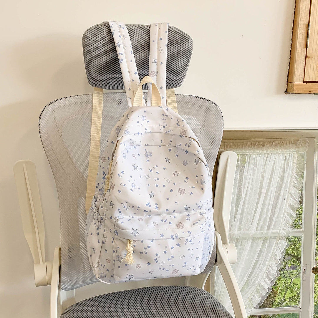 Star-Patterned Canvas Backpack Stornfield