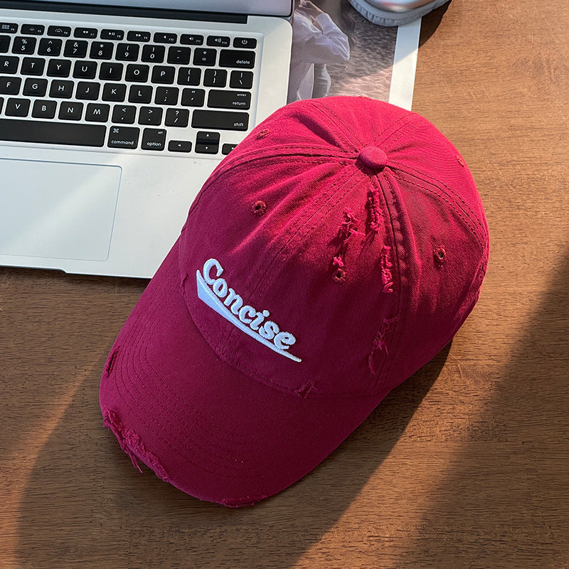 Women's Distressed Casual Cotton Cap Stornfield