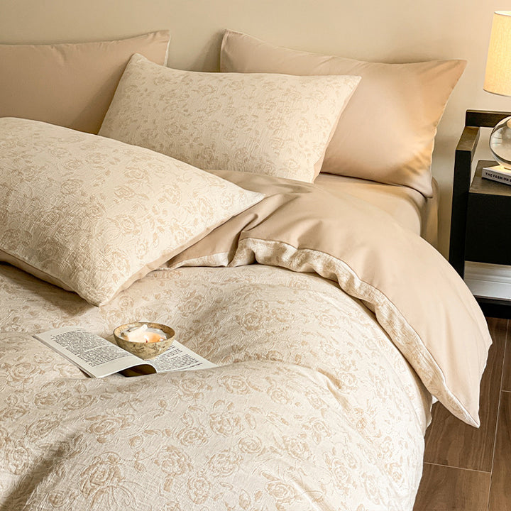 Soft Floral Print Bedding Set