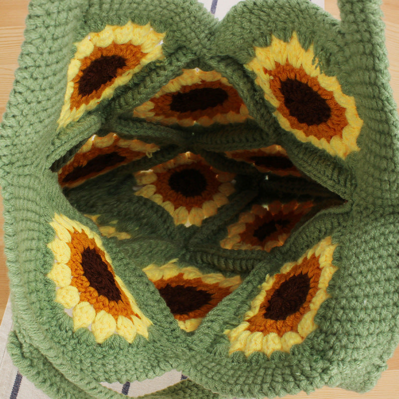 Creative crochet handbag with unique sunflower pattern Stornfield