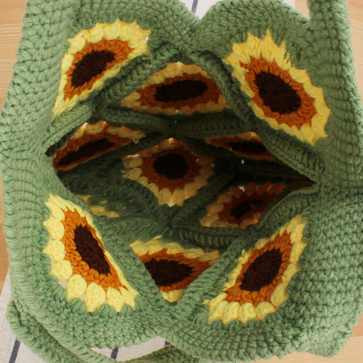 Creative crochet handbag with unique sunflower pattern Stornfield