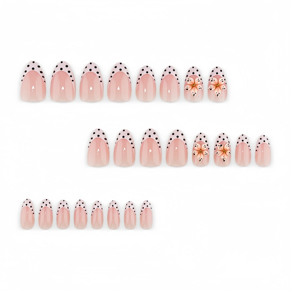 Art Nails in Elegant Flower and Dot Design Stornfield