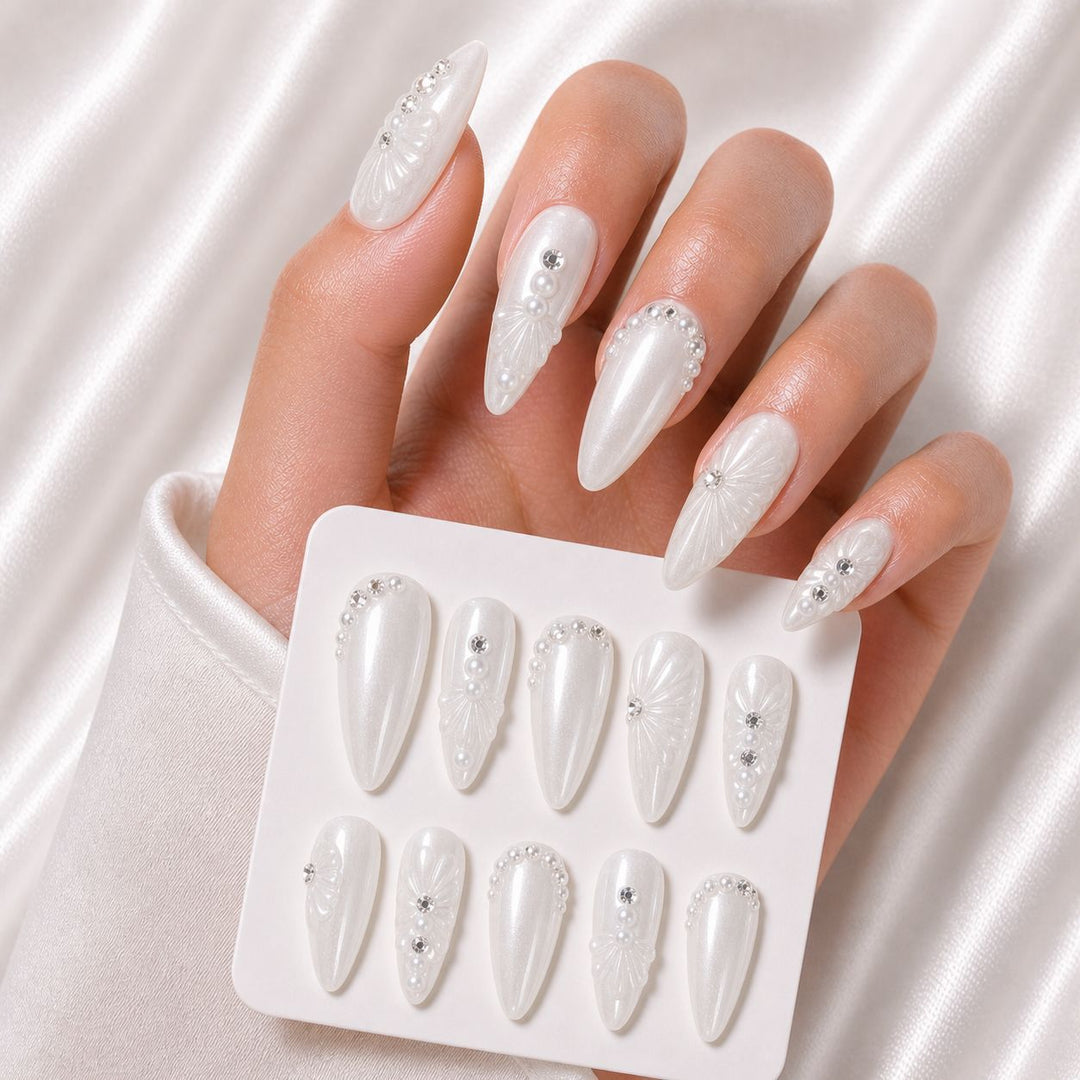 Elegant Rhinestone-Embellished Nail Tips Stornfield