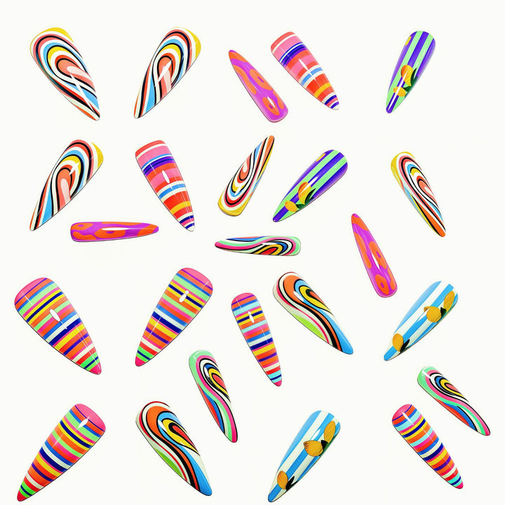 Creative Art Nails with Colorful Design Stornfield