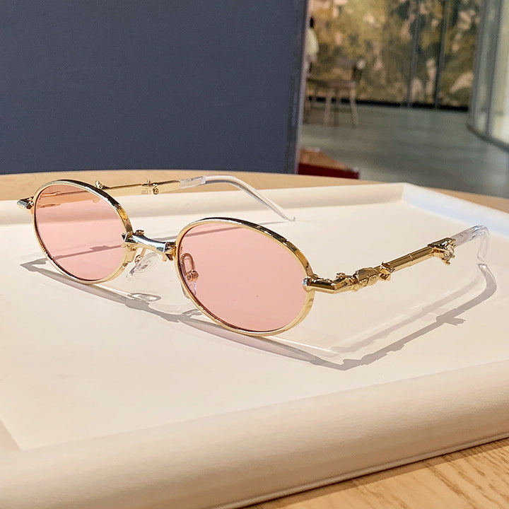 Women's fashionable glasses with elegant metal frame and lightly tinted lenses Stornfield
