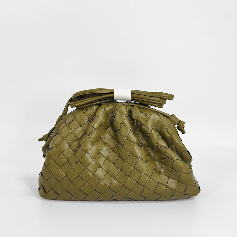 Elegant Woven Leather Bucket Bag Stornfield