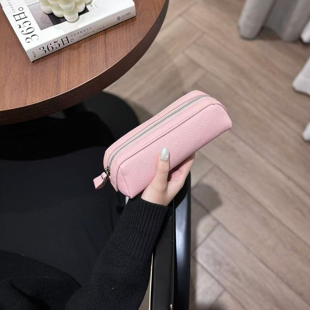 Textured Leather Pencil Case