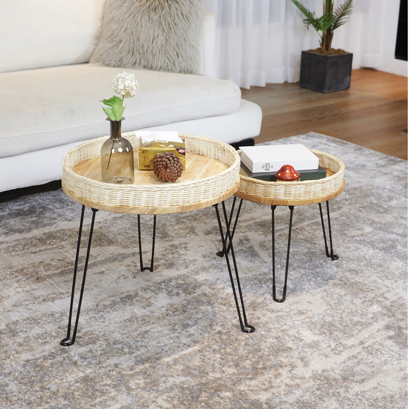 Woven Round Storage Table Stornfield