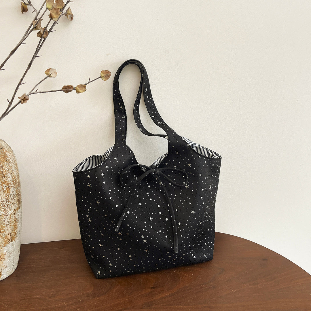 Stylish Multi-Pocket Canvas Tote Bag