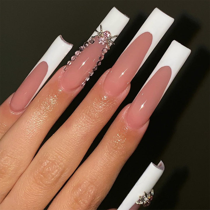 Glamorous artificial nail tips with 3D decorative elements Stornfield