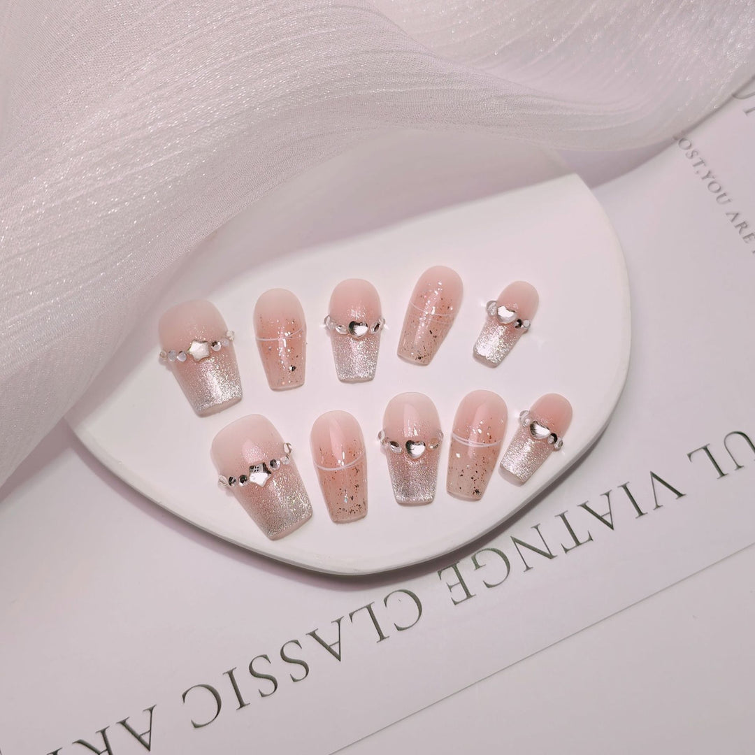Elegant French Tip Press-On Nails Stornfield