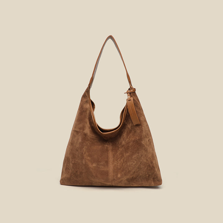 Suede Slouchy Shoulder Bag
