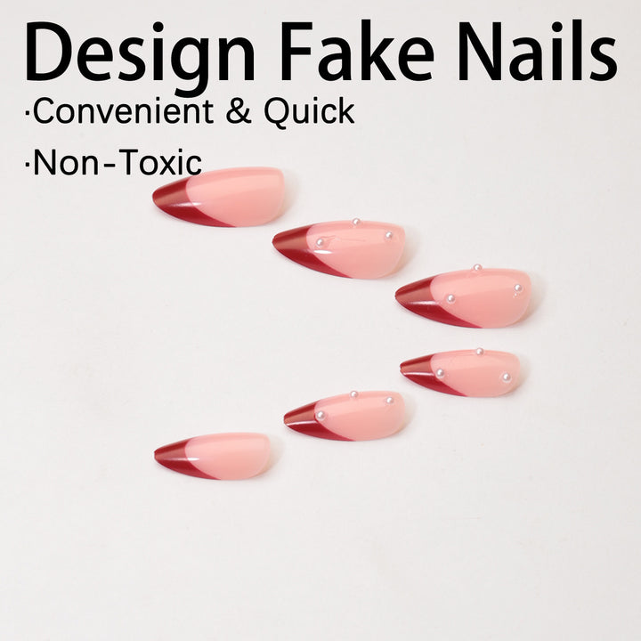 Artificial nail set with glamorous accents and elegant tips Stornfield