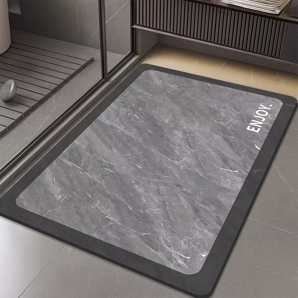 Stylish Marble Pattern Bath Mat