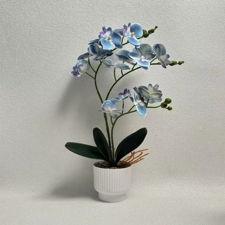Realistic Artificial Orchid Plant with Decorative Pot