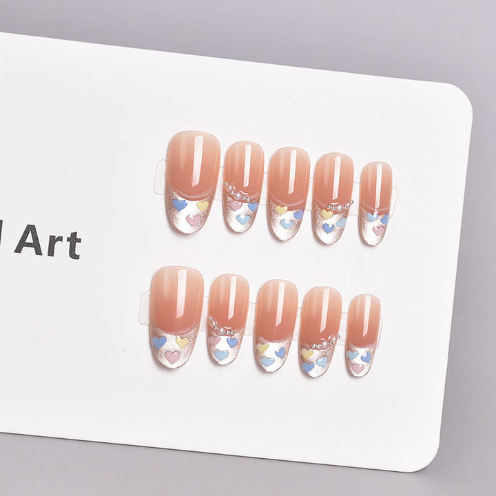 Glamorous Heart-Themed Press-On Nail Set Stornfield