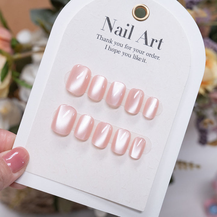 Natural Glossy Press-On Nail Set  1791110422