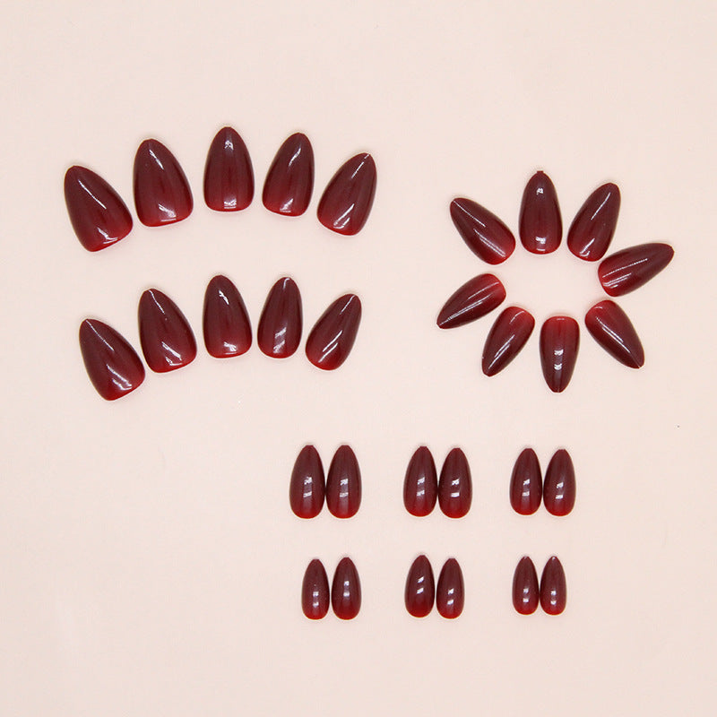 Elegant Glossy Almond Press-On Nail Tips Stornfield