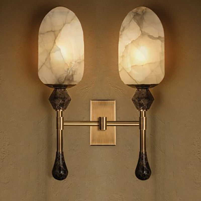 Elegant Alabaster Wall Sconce