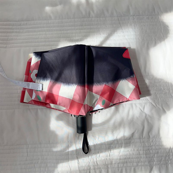 Women's Foldable Umbrella with Stylish Check Pattern Stornfield