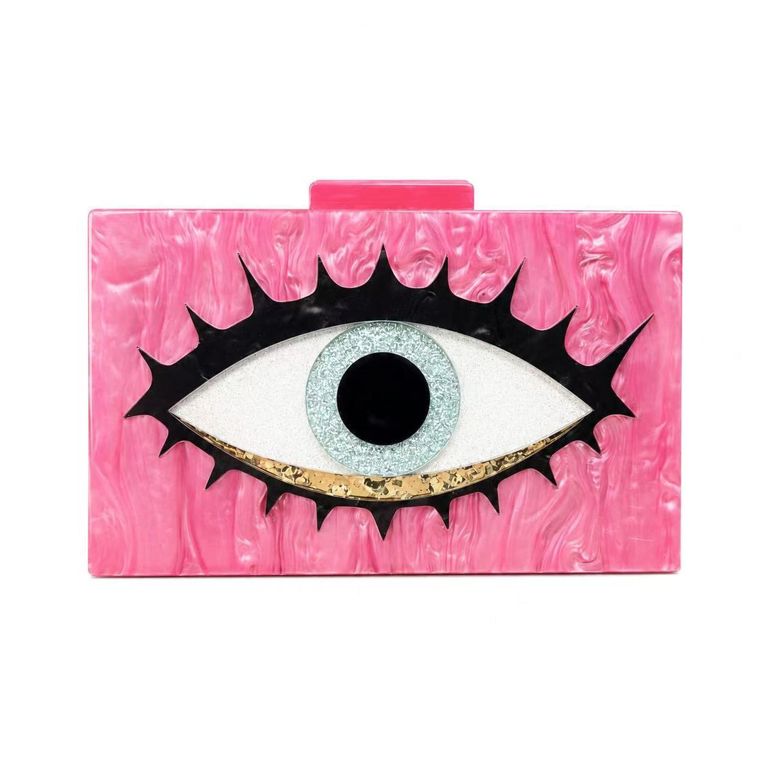 Artistic Eye-Design Acrylic Clutch