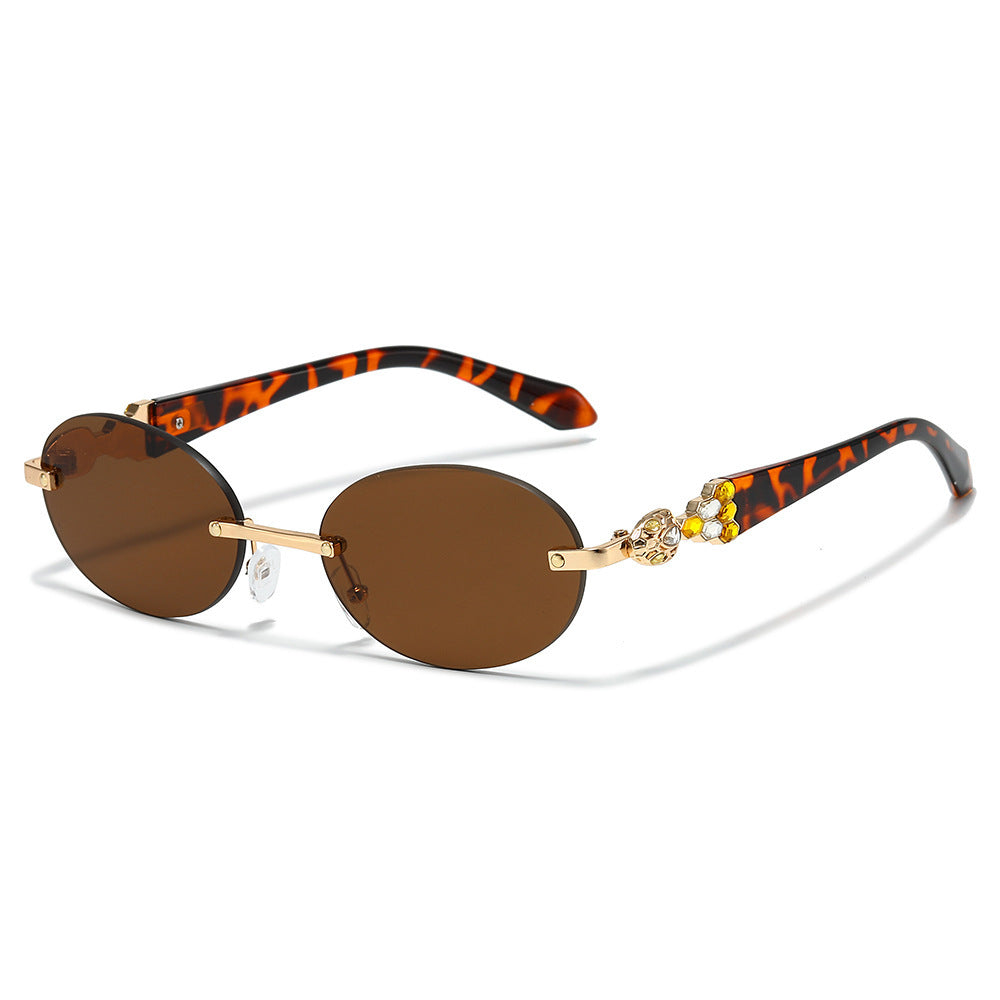 Fashion-Forward Decorative Oval Sunglasses Stornfield
