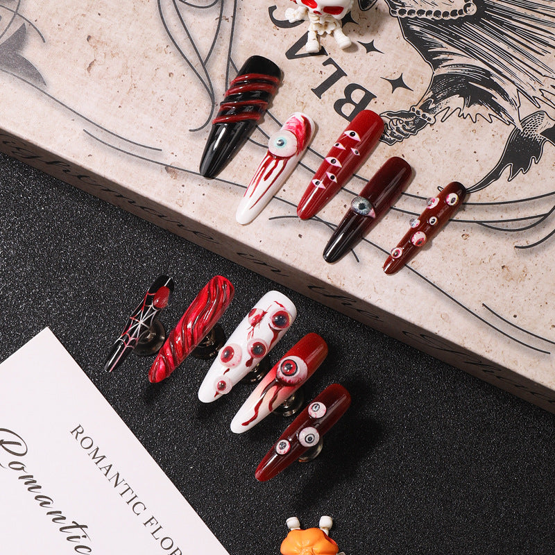 Creative Halloween-Themed Press-On Nail Set Stornfield