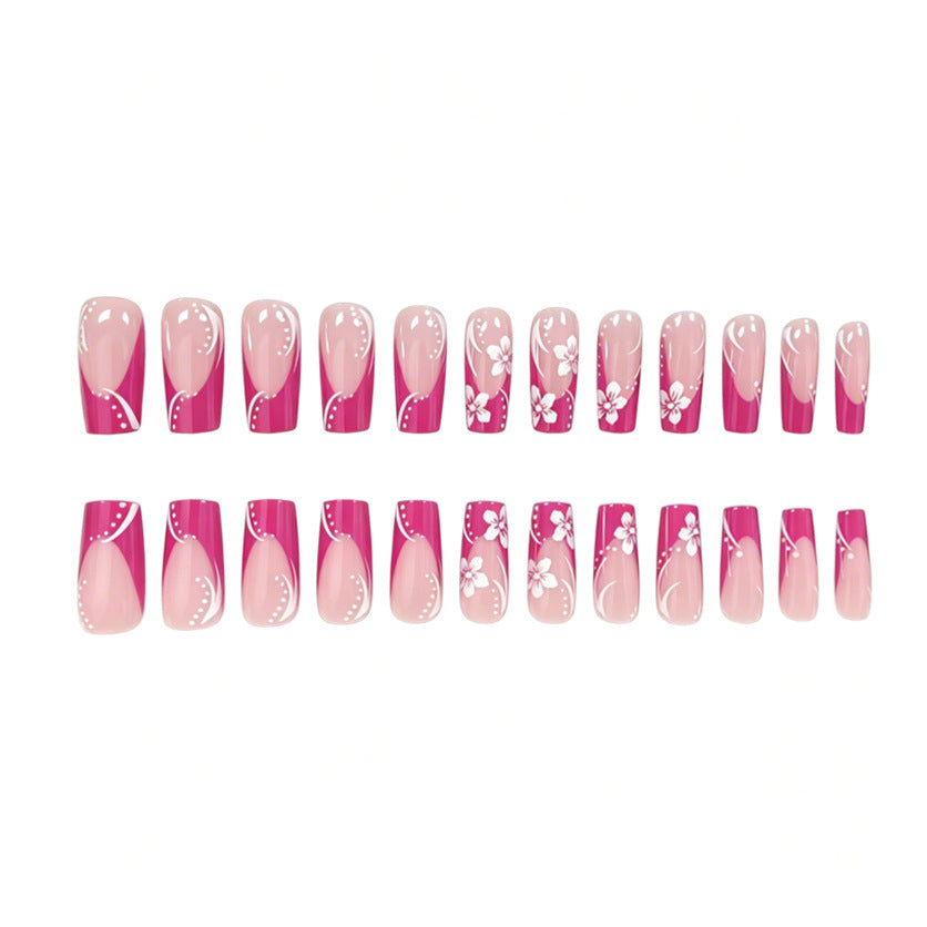 Floral Long-Lasting Acrylic Nail Enhancements Stornfield