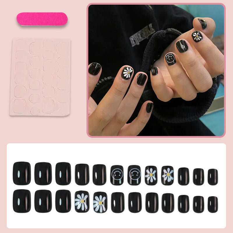 Nail art set with creative flower and clock designs Stornfield