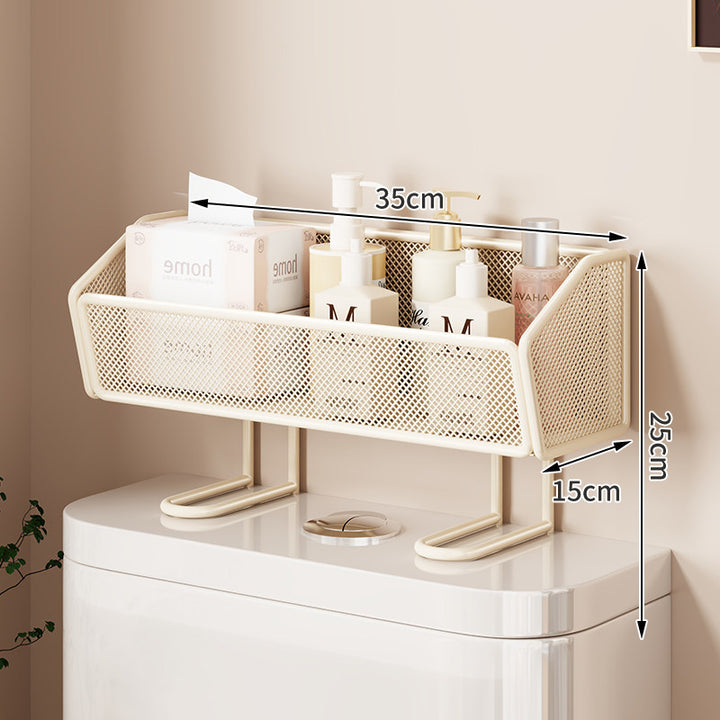 Mesh Two-Tier Countertop Bathroom Organizer with Raised Legs