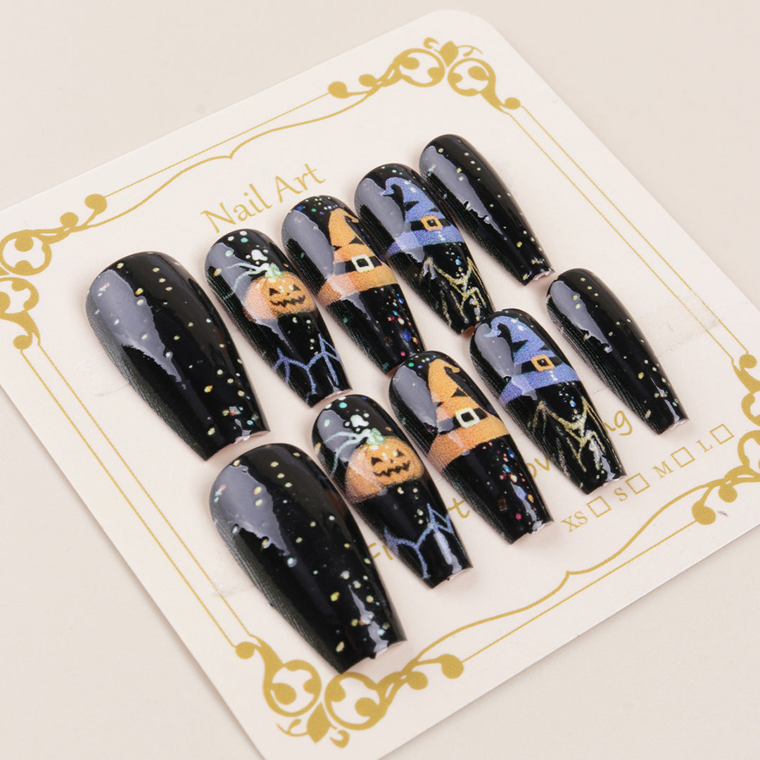 Halloween-Themed Press-On Nail Tips Stornfield