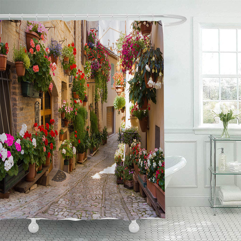 Floral Lane-Inspired Shower Curtain Stornfield