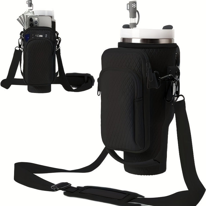 Ladies trendy and sparkling drinking bottle with shoulder bag Stornfield
