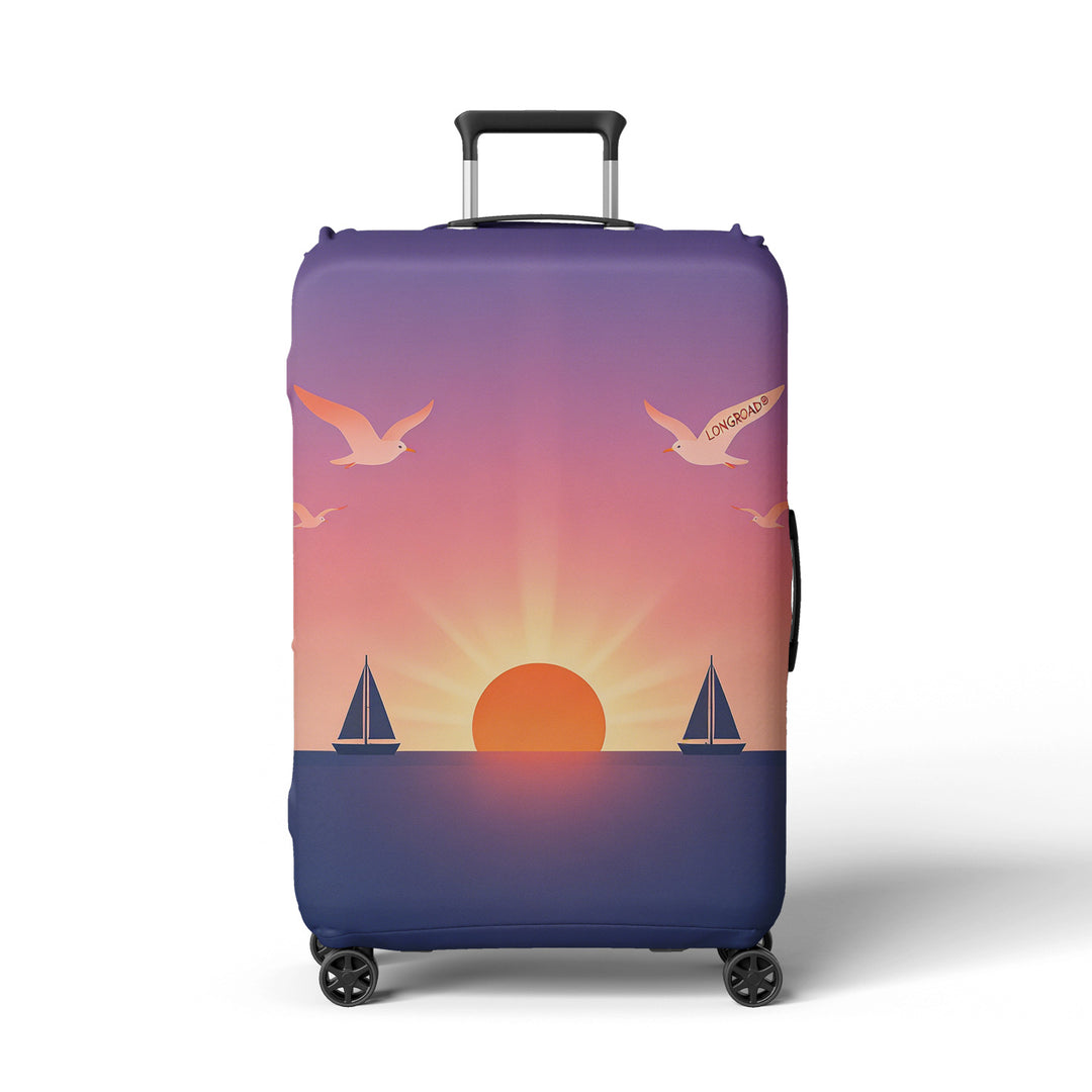Women's suitcase cover with atmospheric landscape design Stornfield