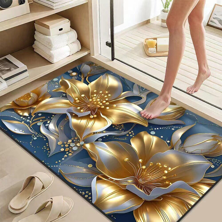 Luxurious Decorative Floral Bath Mat