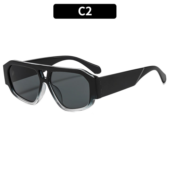 Bold Geometric Shield Sunglasses  1787664388