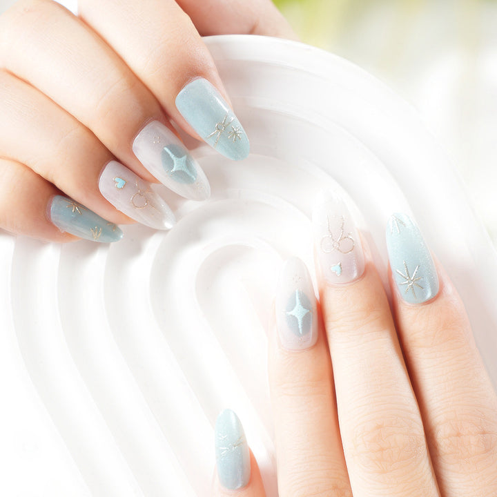 Elegant Almond-Shaped Press-On Nails Stornfield