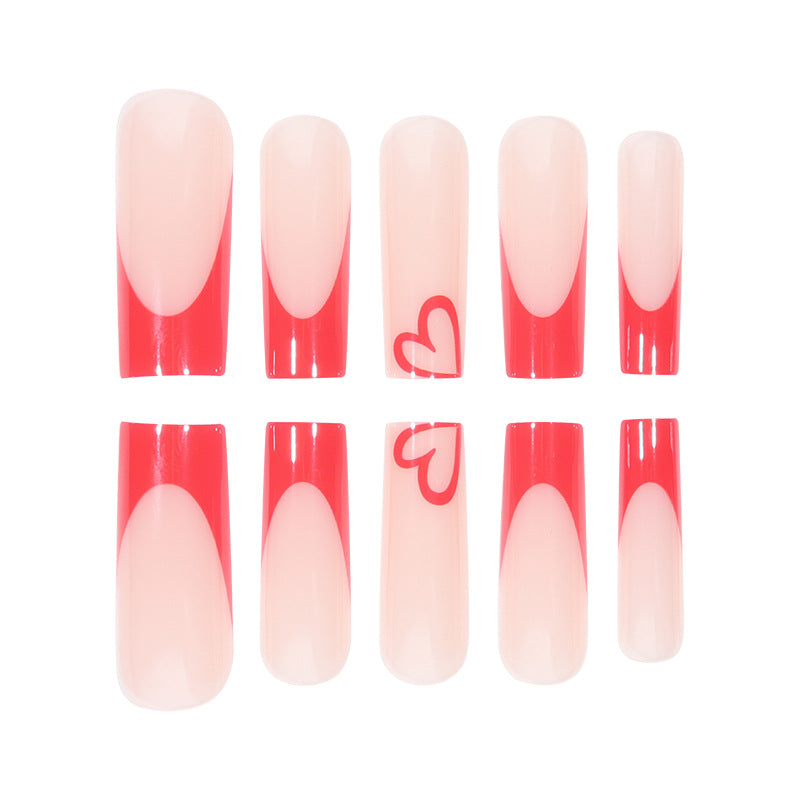 Heart-Embellished Stiletto Press-On Nails Stornfield