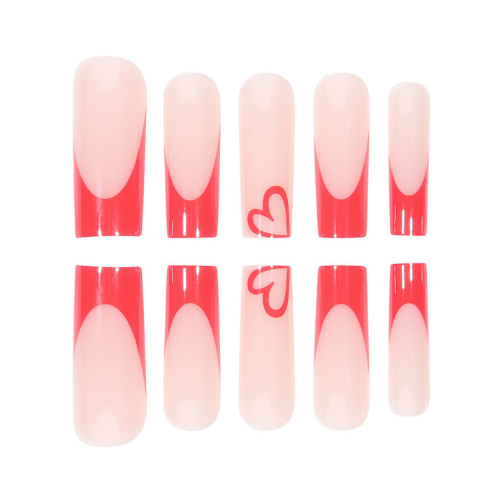Heart-Embellished Stiletto Press-On Nails Stornfield