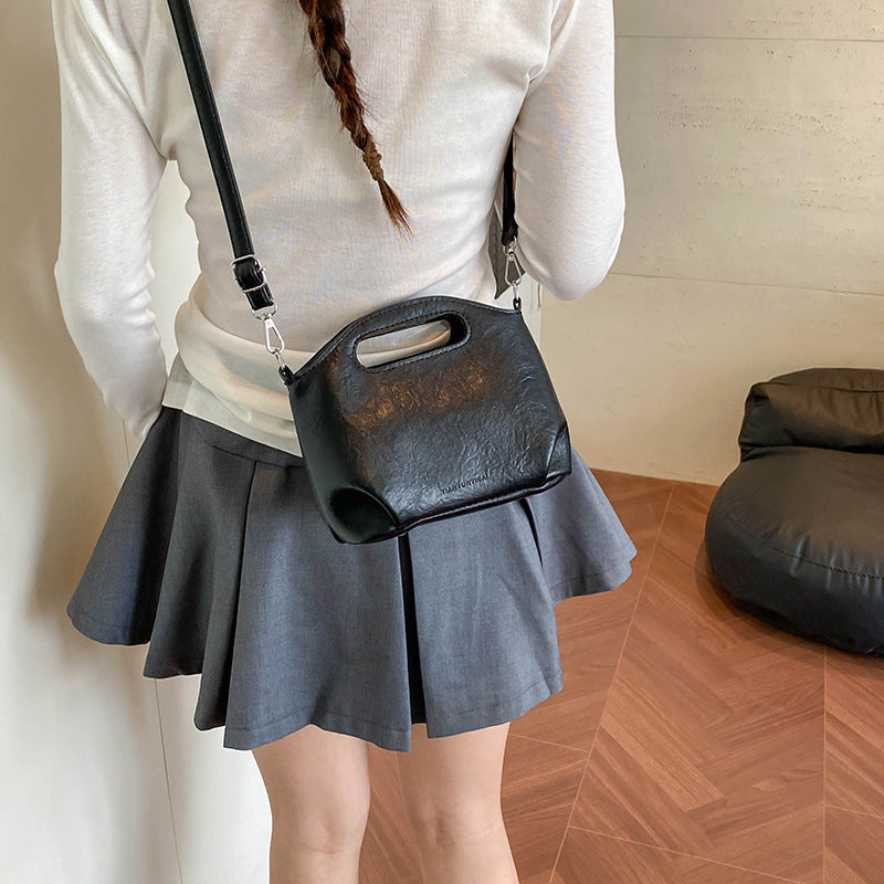 Stylish Faux Leather Mini Crossbody Bag