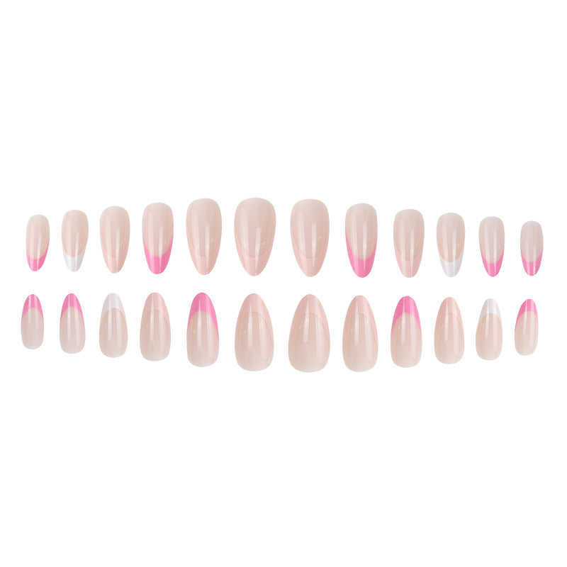 Elegant Stiletto Press-On Nails with Unique French Tips Stornfield