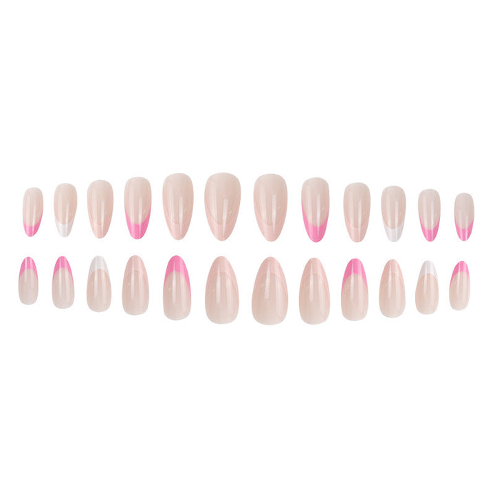 Elegant Stiletto Press-On Nails with Unique French Tips Stornfield