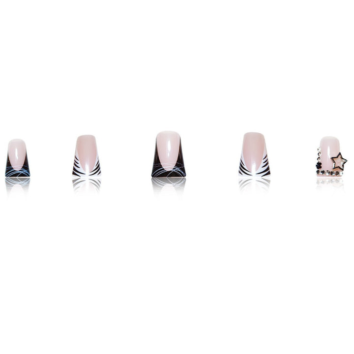 Glamorous Rhinestone Accent Nail Extensions Stornfield